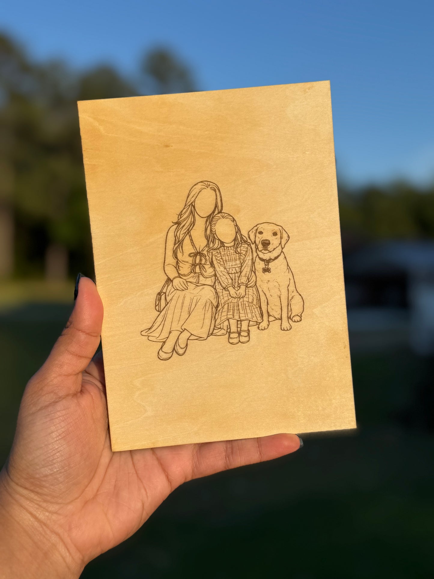 Custom Engraved Family Portrait