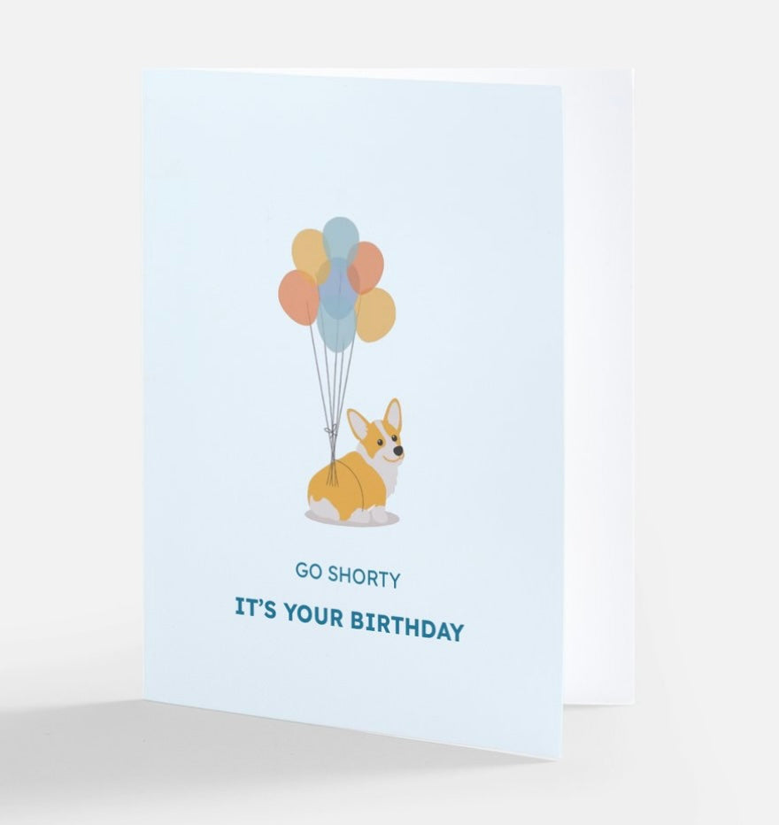 Go Shorty Birthday Notecard