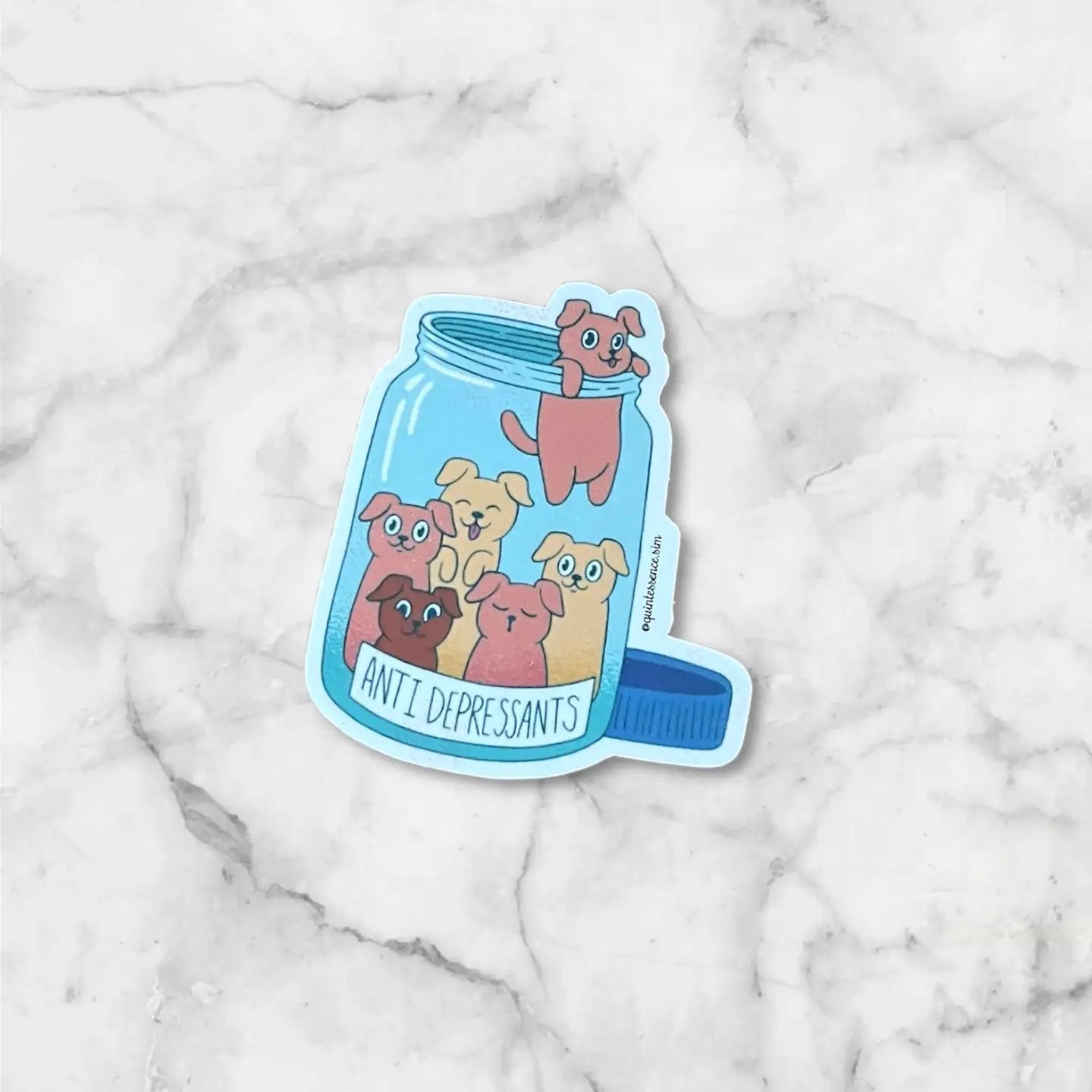 Antidepressant Dogs Sticker