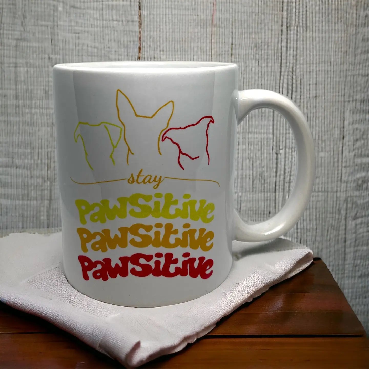 Stay Pawsitive Ceramic Mug