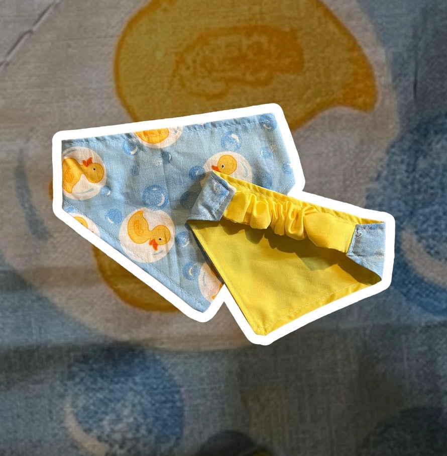 Blue Duckies Reversible Pet Bandana