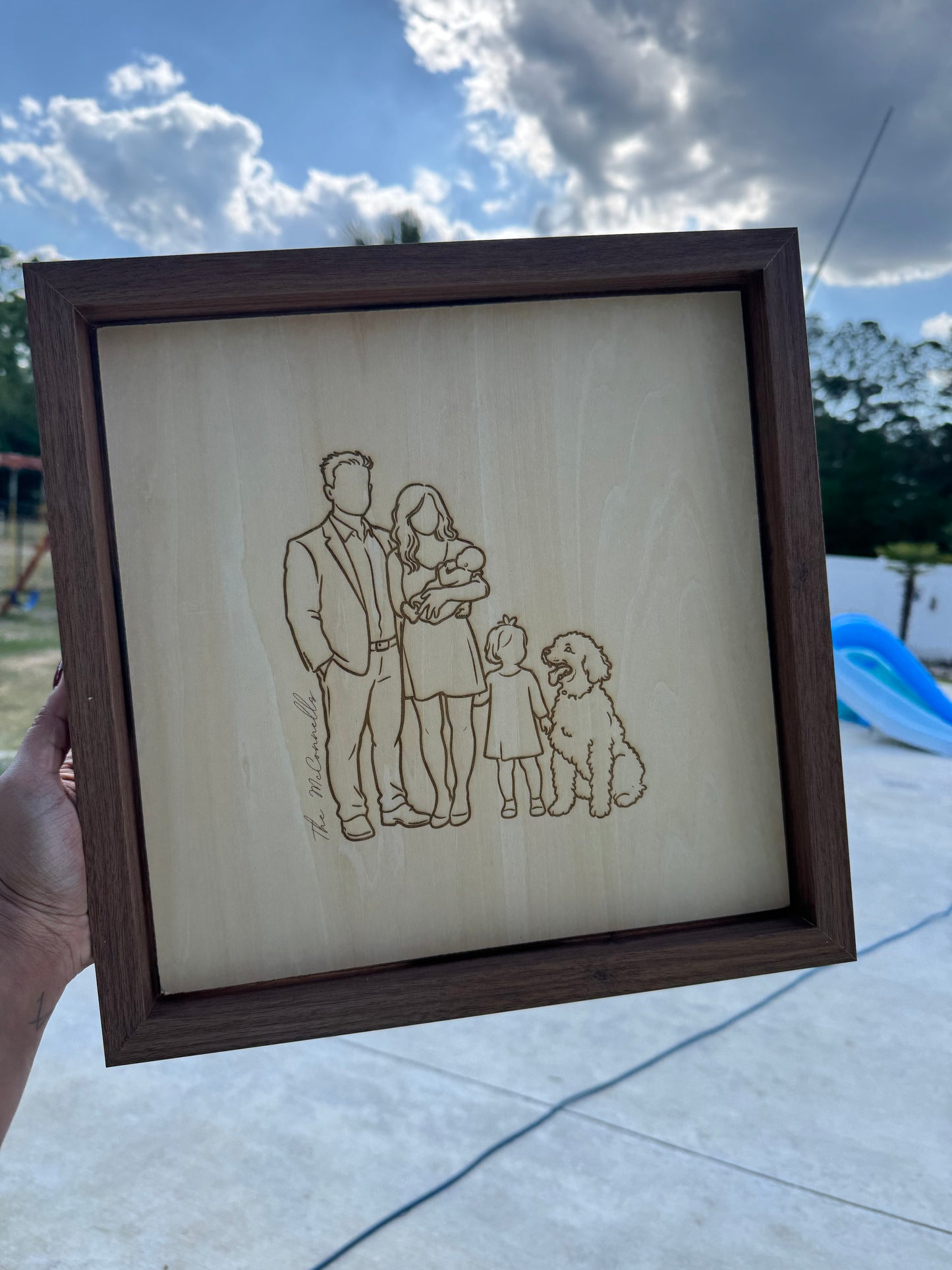 Custom Engraved Family Portrait