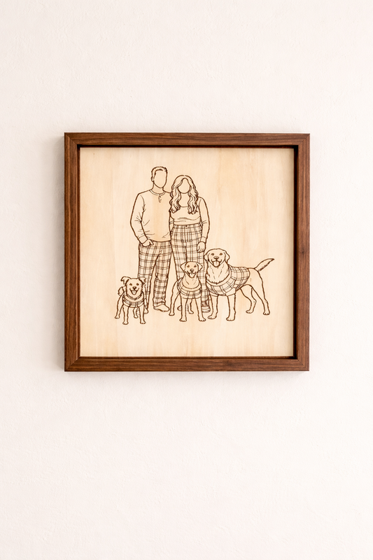 Custom Engraved Family Portrait