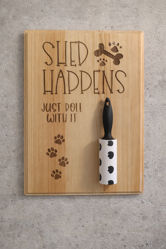 Shed Happens Lint Roller Hanging