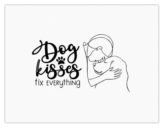Dog Kisses Fix Everything Art Print