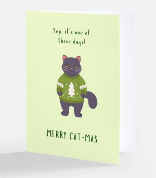 Merry Catmas Notecard