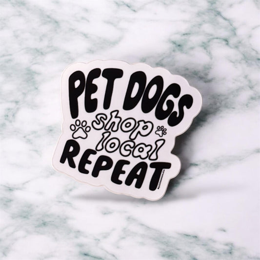 Pet Dogs, Shop Local Sticker